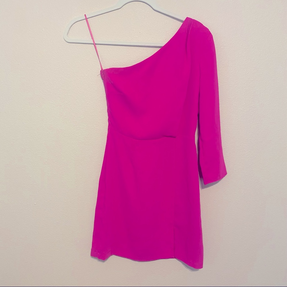 HOT Pink Top Shop One Shoulder Dress